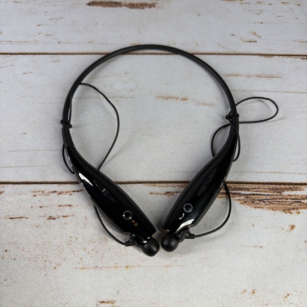 LG HBS-700 Tone Wireless Bluetooth Headset Black w/ Charger Eargels Used